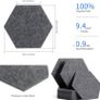 NEW SALE | High Density Hexagon Acoustic Panels,Acoustic Foam Panels 30 x 26 x1 cm Beveled Edge Tiles Sound Proof Image 2