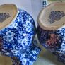 Set of 2 Victoria Ware Ironstone Pitcher, Calico Blue & White Floral flower transfer ware. each 80.00 Euro each or the set of 2 for  150.00 euro Made in England, in very good condition . Image 10