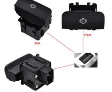Handbrake Button Electric Switch Electric Parking Brake Compatible with Peugeot 3008 5008 308 Citroen C4 II Picasso & Grand DS4 470703 470702 470706, Matte Black