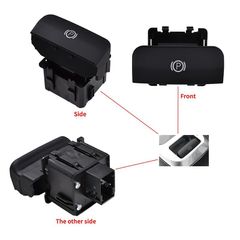 Handbrake Button Electric Switch Electric Parking Brake Compatible with Peugeot 3008 5008 308 Citroen C4 II Picasso & Grand DS4 470703 470702 470706, Matte Black