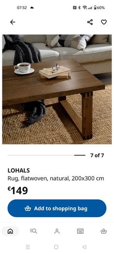 IKEA Lohals rug 2m x 3