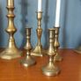 Fabulous Collection of Five Assorted Vintage/Antique Brass Candlesticks - Priced as a Collection, But Can be Sold Separately Image 3