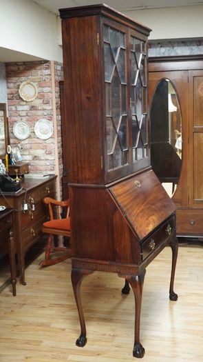 Antique Mahogany Bureau Bookcase