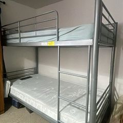 Steel frame double  bunk bed with Matresses-