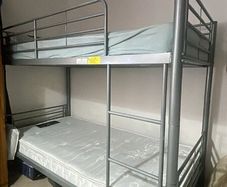 Steel frame double  bunk bed with Matresses-