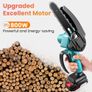 Mini Chainsaw Cordless 6 Inch with 2 Batteries and 2 Chains, Small Battery Chain Saw Electric with Safety Lock and Brushless Motor for Trimming Branches Image 7