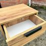 Pair of Oak Effect Bedside Tables with Drawer Image 3