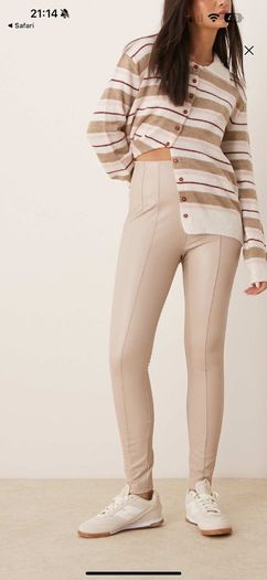 Cream ladies leggings