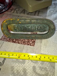 Beautiful Old Letterbox, Raised LETTERS on the flap, Postage Available