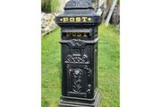 Cast Iron Pillar Post Box Black CH R 1702B B