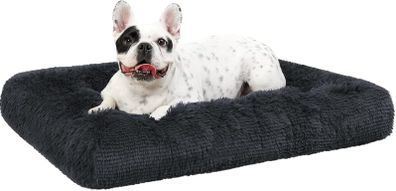 Calming Dog Bed for Medium Crate, Fluffy Washable Mattress, Long Plush Anti Anxiety Mat, Non Skid Bottom Dog Pillow Cushion, Pet Beds Shadow