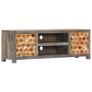 TV Cabinet Grey 120x30x40 cm Solid Mango Wood Image 10