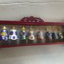 Enamel cloisonne graduated bells on wooden stand Image 8
