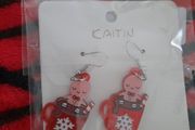 christmas gingerbread man earrings