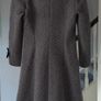 Grey Flared Wool Blend Herringbone Tailored Structured Fit Princess Coat UK 10 12 Image 4