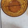 Vintage French Amber Glass Dessert Set  Sunburst Pineapple Design Image 3