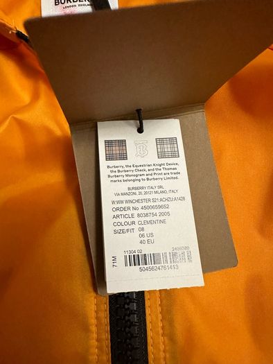 BNWOT Burberry Windbreaker UK 8-10