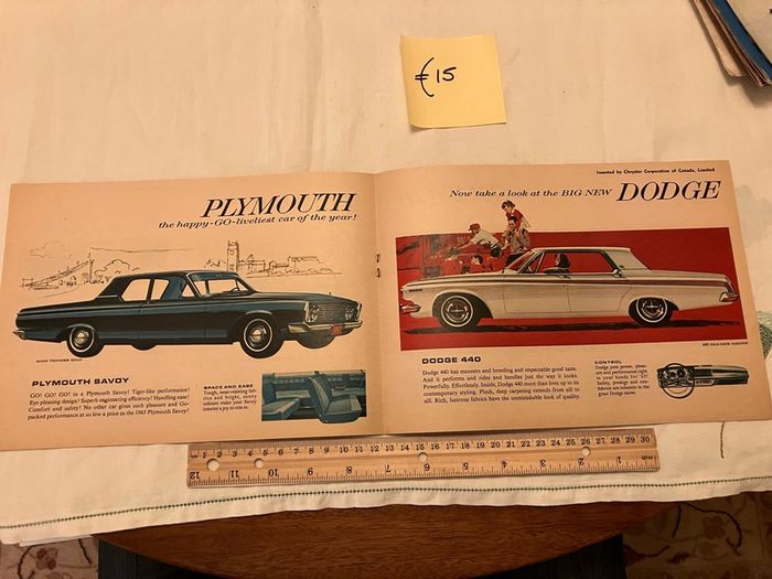 American car brochures. 1950s, 1960s and 1980s