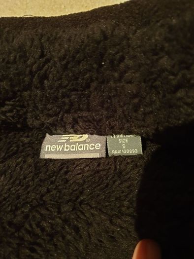 black new balance fleece sherpa lined small jacket