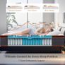 5FT King Size Mattress 9.1 Inch, Hybrid Gel Memory Foam, Individually Pocket Sprungs Medium Firm 7 Zone Orthopedic Mattress Kingsize for Back Pain Relief Image 7