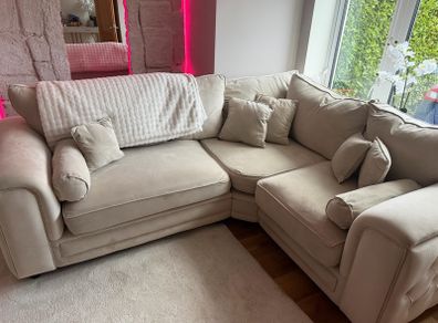 Cream L Shaped Sofa