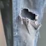 BERSHKA Ripped Skinny Jeans Sz 10UK Image 9