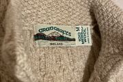 Aran craft merino wool cardigan
