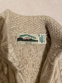 Aran craft merino wool cardigan