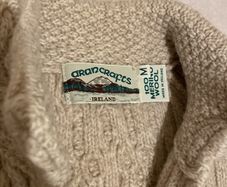 Aran craft merino wool cardigan