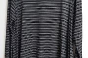 B&amp;W stripe long top UK 22/24 BNWT