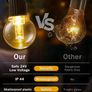 Garden String Festoon Lights - 17M / 55.77FT Garden LED Lights Outdoor Lights Mains Powered Waterproof & 25 Shatterproof Outdoor Patio Lights for Backyard Gazebo Pergola Cafe Party Image 5