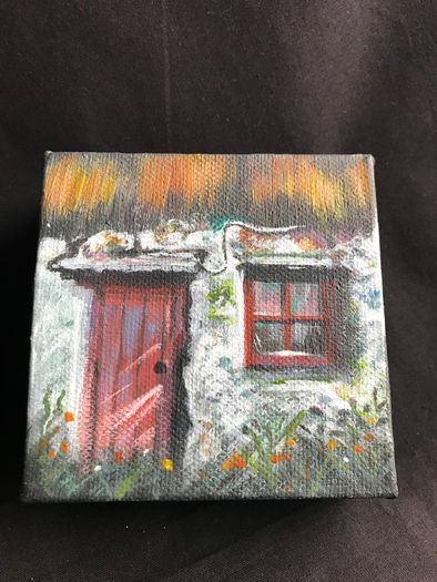 Miniature Block - Acrylic on Canvas - Rural Ireland
