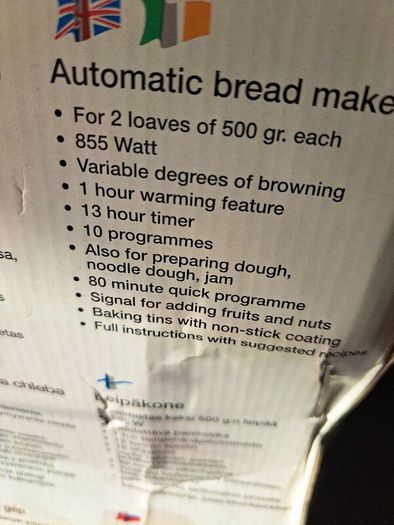 bifinett breadmaker