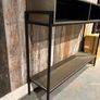 console table solid wood metal clad Image 2