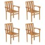 5 Piece Garden Dining Set Solid Teak Wood Image 6