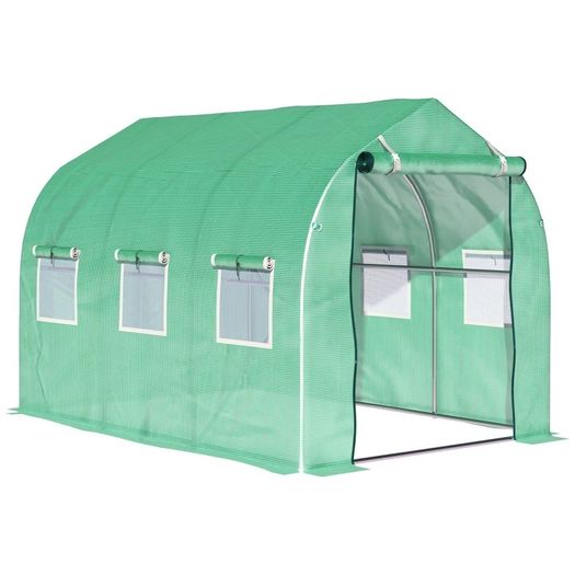 3x2 m Polytunnel Walk-in Greenhouse-Green (FREE SHIPPING)