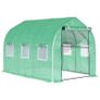 3x2 m Polytunnel Walk-in Greenhouse-Green (FREE SHIPPING) Image 2