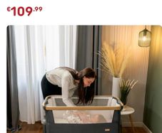 Tutti Bambini CoZee Lite Bedside Crib Charcoa,l