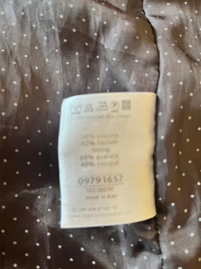 Per Una Marks & Spencer Long Velvety Sherpa Style Long Ladies Coat. In Very Good Condition. Made In Italy. Dark brown. Size Medium