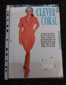 Vintage Clothes Patterns : " Clever Coral " and  " Sea - Urchins " : 1980s - 1990s