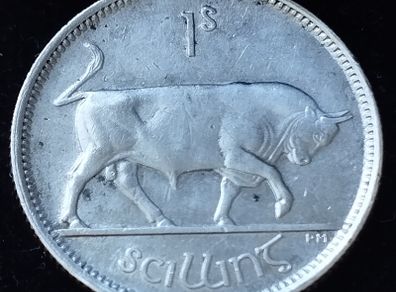#885 - Ireland - 1928 - Shilling - Silver - KM.6