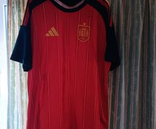 Spain 2026 Home Replica Jersey. Asian Size 4XL- Similar to EU - XXL. Slim Fit - Width:59cm, Length:75cm. New With Tags.