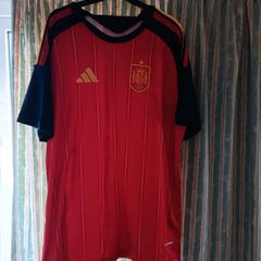 Spain 2026 Home Replica Jersey. Asian Size 4XL- Similar to EU - XXL. Slim Fit - Width:59cm, Length:75cm. New With Tags.