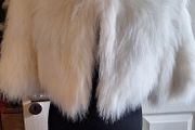 White Faux  Fur Jacket