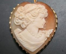 Large Gold Cameo pendant