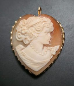 Large Gold Cameo pendant