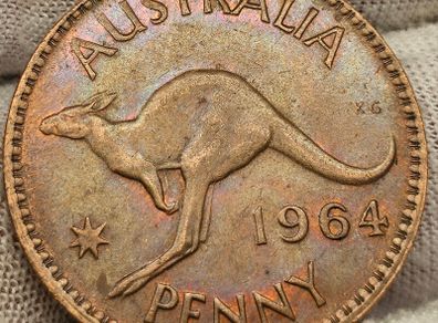 Australia 1964 1d Penny Coin Beautiful Uncirculated Toned