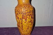 Hand carved Asian resin vase
