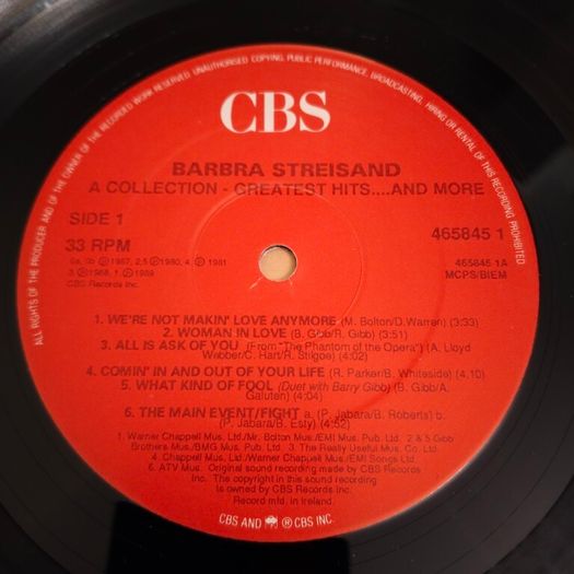 Barbara Streisand - Greatest hits ... and more Irish Pressing
