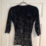 Pamela Scott Zapara Women's Black Sparkly Velour Top - Size UK 12 Image 2